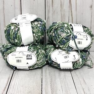 Cascade Yarns Malizia Color 03 Green & Lavender 50g 54 Yds Ea Lot of 4 Skeins